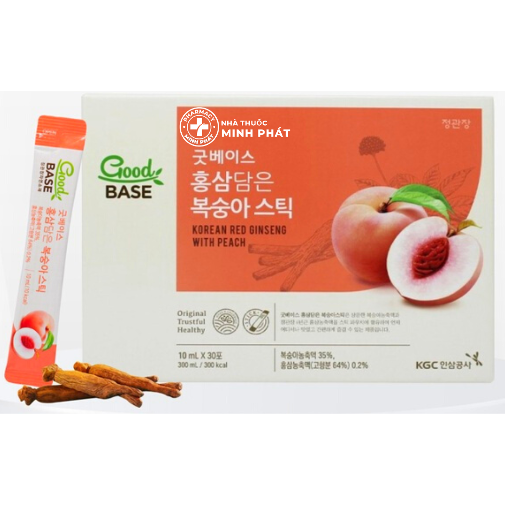 Nước Hồng Sâm KGC Goodbase Đào 10ml x 30 gói